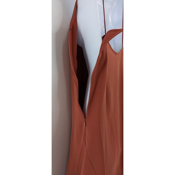 Thakoon Rust Sleeveless Midi Slip Dress Size 2 - Picture 13 of 16